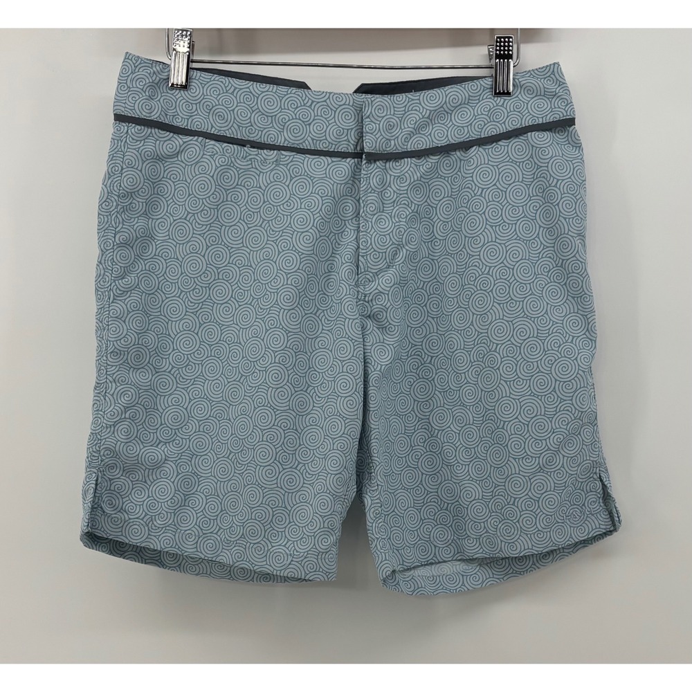 KAVU Board Shorts Women's 4 Blue Swirl Print Quick Dry Outdoor Active